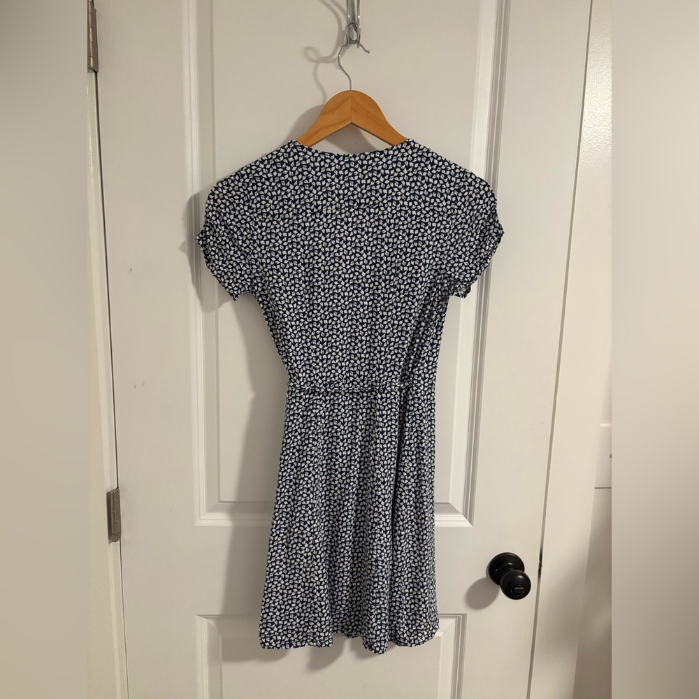 & OTHER STORIES Navy Floral Wrap Mini Dress Size XS - Picture 11 of 11
